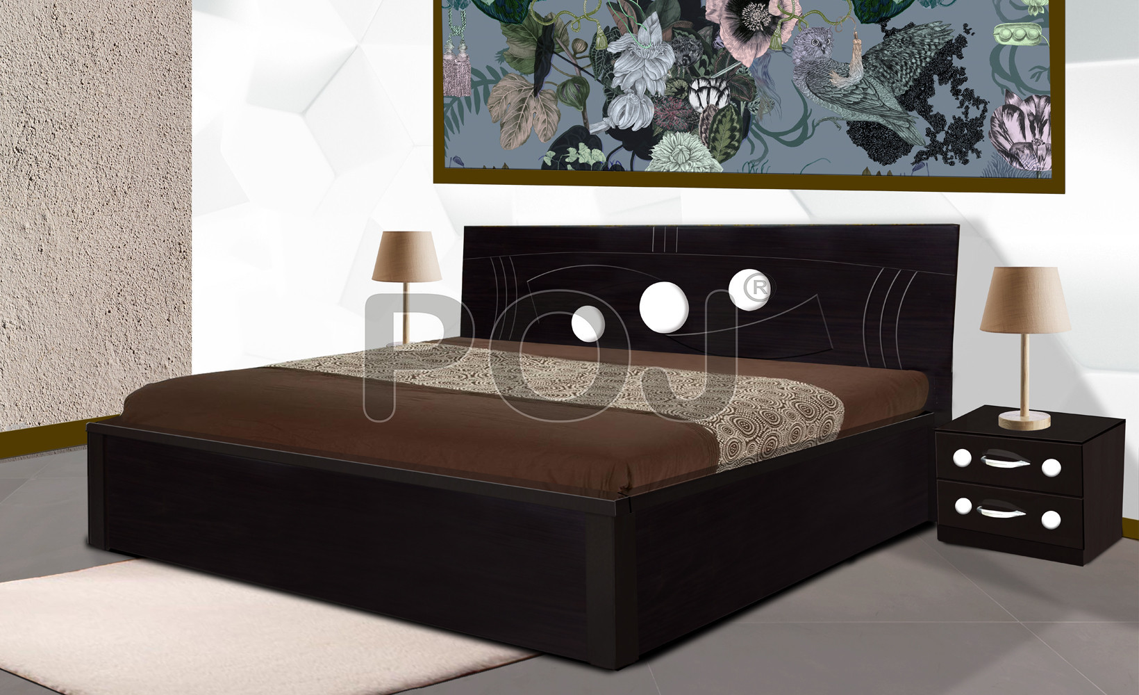 Apex Queen Size Bed | Buy Super Queen Size Beds Online at Poj