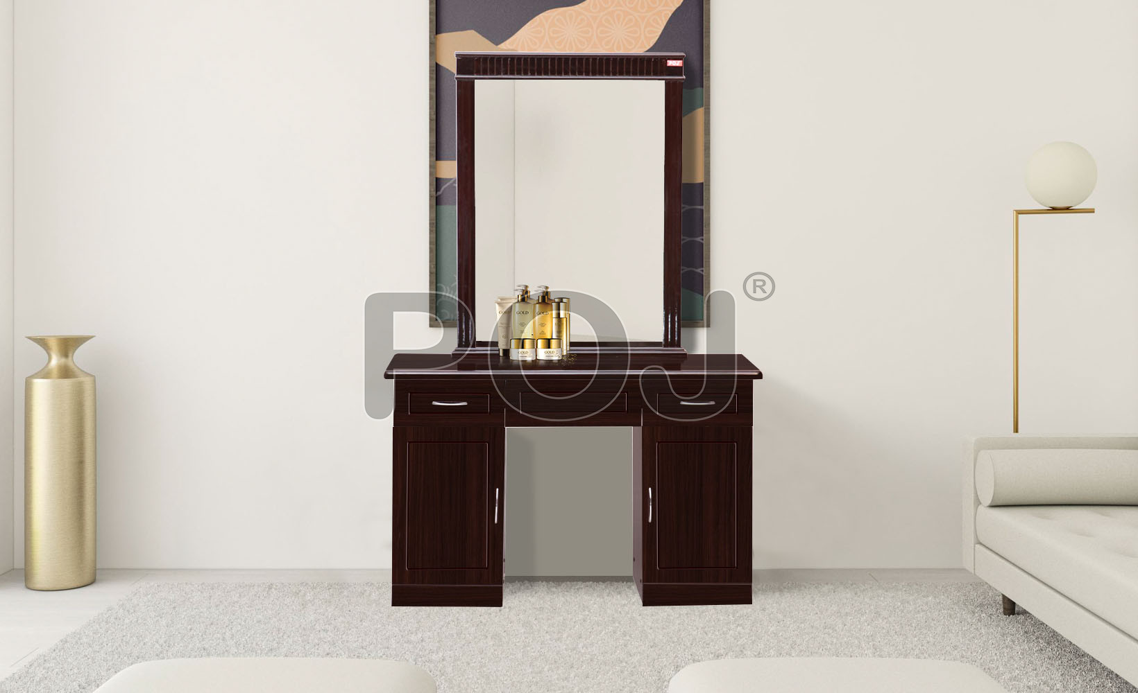 Alton Dressing Table Made With High-Quality MDF Board