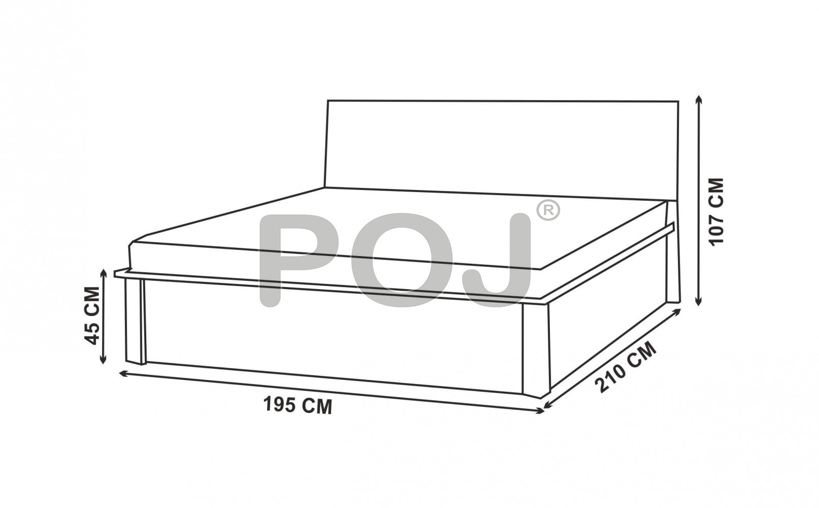 Buy King Size Bed Online at Best Prices POJ Furniture