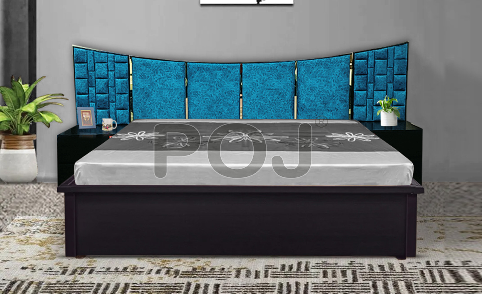 Lunula King Size Bed With Full Hydraulic Storage