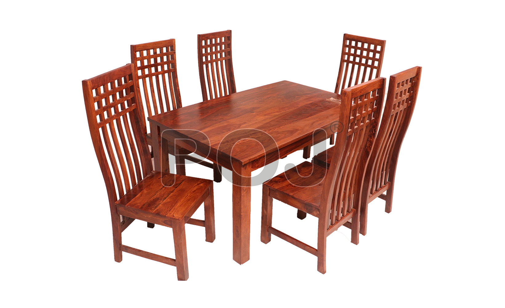 Solid Sheesham Wood Dining Table 6 Seater