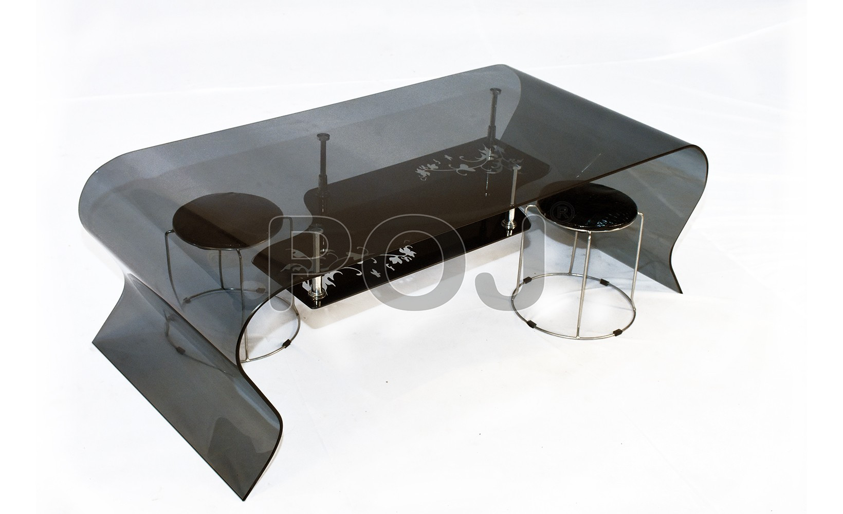 Abstract Center Table Buy Abstract Centre Tables in Black Glass Finish Online at Best Prices ...