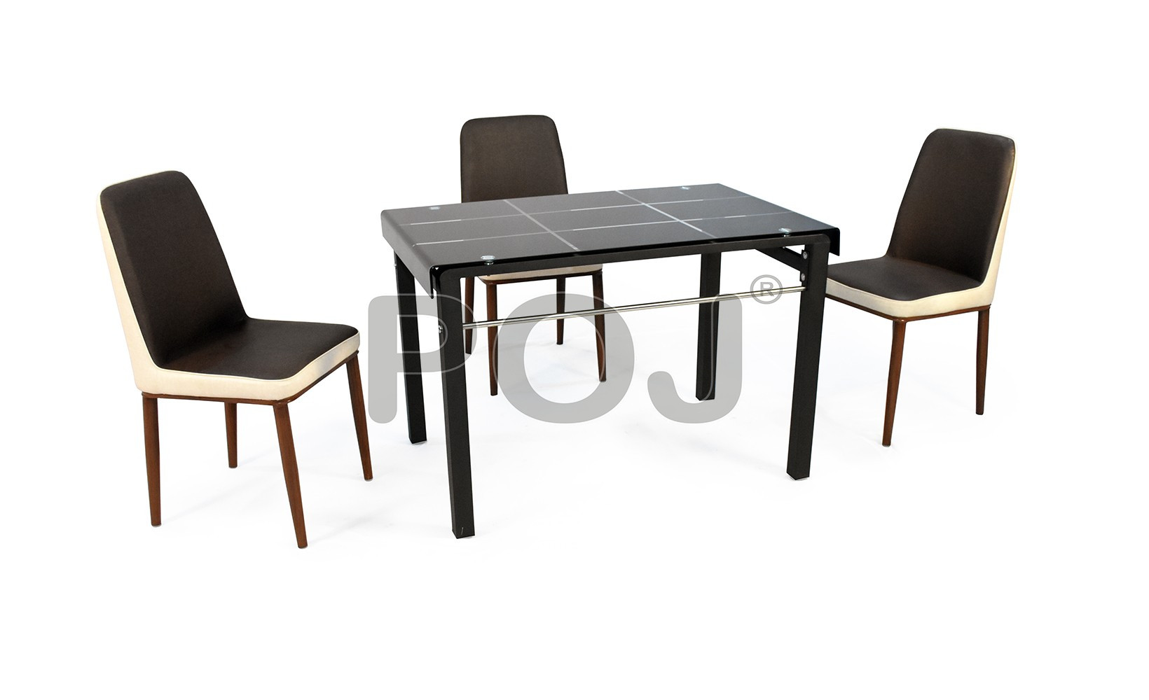 Bella 4 Seater Dining Table With Tempered Glass On Top