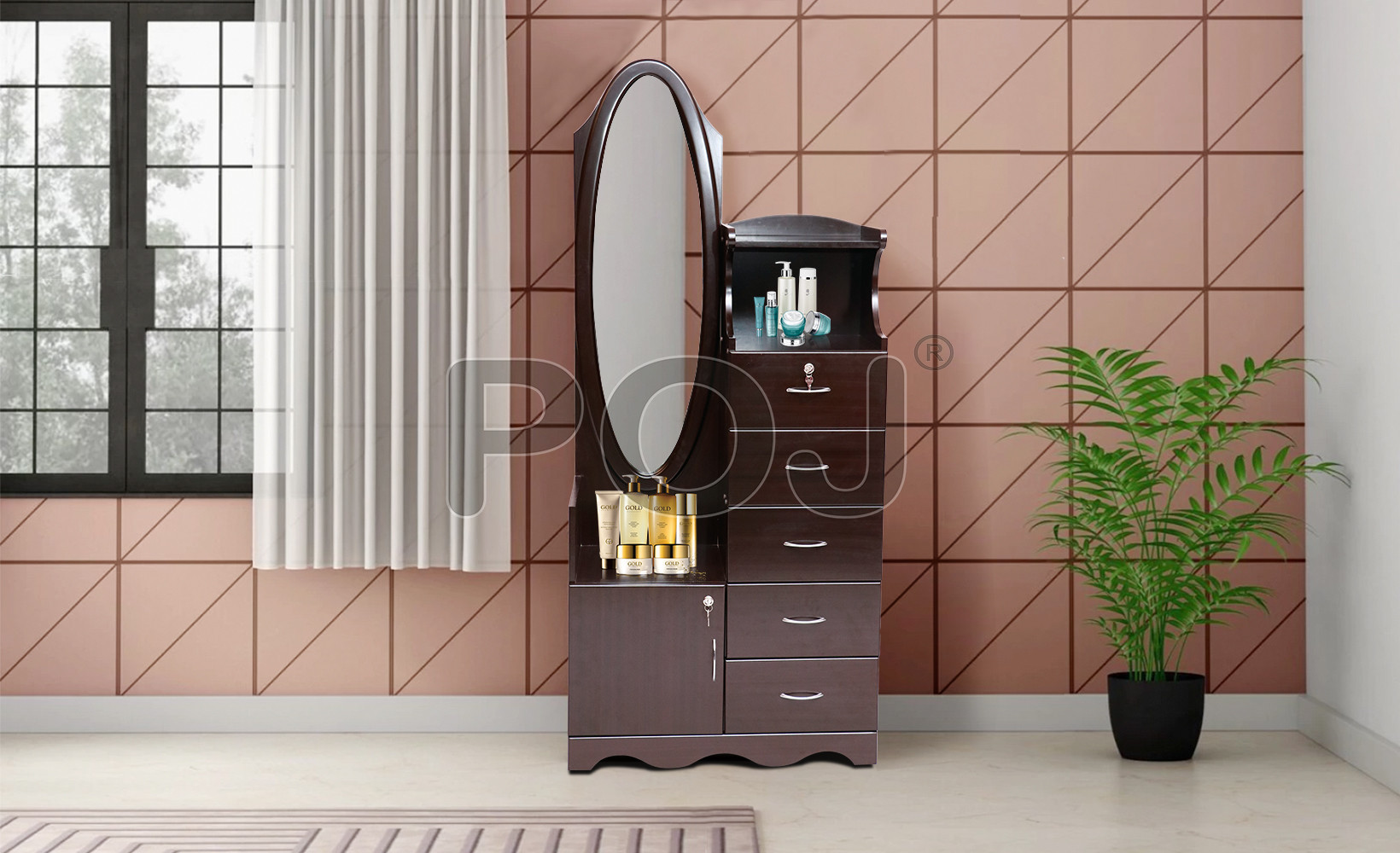 Buy Oval Mirror Dressing Table Online at Best Prices in Jharkhand ...