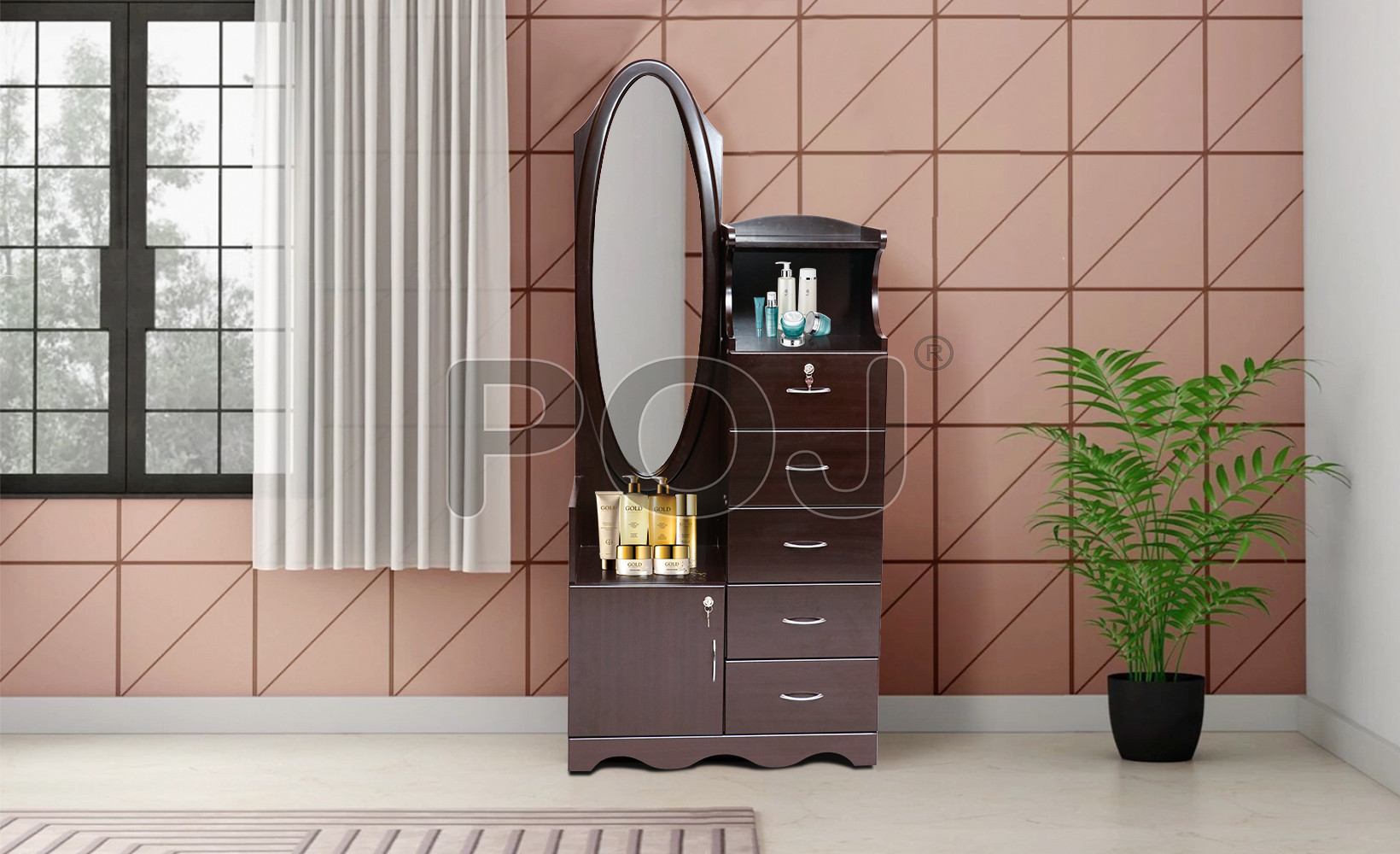 Seconique Contessa Grey Dressing Table Mirror | Wilko