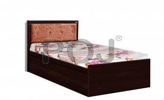 Skye 3 ft. Singe Bed With Cushioned Headboards And Storage