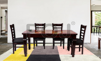 Daelyn Dining Table Set With Beautiful Designer Glass On Top