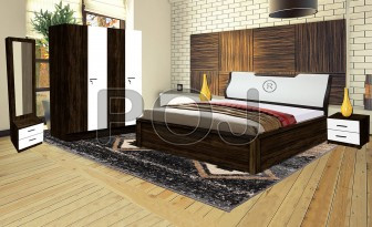 Rahisa Complete Bedroom Set With Wardrobe And Full Body Dressing Table
