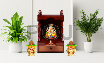 Puja Mandir With Drawer