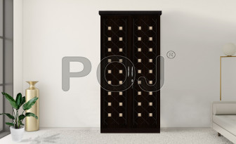 Malm 2 Door Wardrobe With 3d Pattern Design On Door