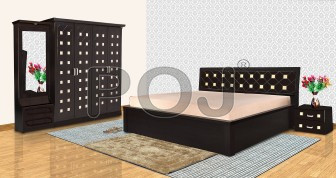 Malm  A Complete Bedroom Set With Premium 4 Door Wardrobe