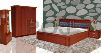 Smith Bedroom Set Package With 4 Door Storage Cabinet