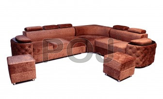 Venus Fabric Corner Sofa Set ( 7 Seater Sofa )