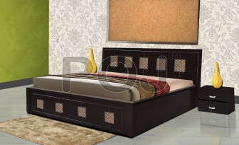 Sand King Size Bed Made With High Quality MDF Board