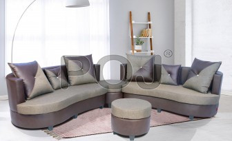 Pluto Sofa Set With High-Density Foams In Cushioned ( 6 + 2 Fabric Sofa )  )