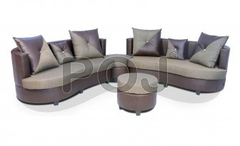 Pluto Sofa Set With High-Density Foams In Cushioned ( 6 + 2 Fabric Sofa )  )