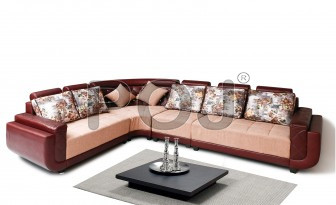 C Corner With High Density Foams In Cushioned ( 5 Seater Sofa )