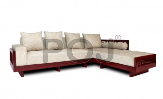 Jali Corner Sofa Set With High-Density Foams In Seates ( 5 Seater Sofa )