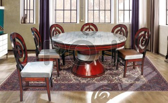 Dyna Italian Marble Dining Table Set