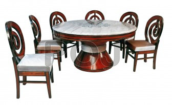 Dyna Italian Marble Dining Table Set