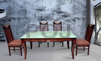 Kevin Onex Dining Table With Tempered Glass