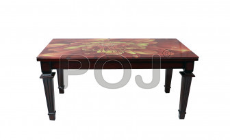 Pax Glass Dining Table Made Of Teak wood