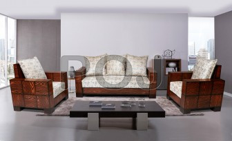 Texture Sofa Set With 5 Extra Sets Of Pillow ( 5 Seater Sofa )