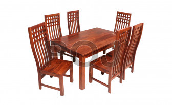 Solid Sheesham Wood Dining Table 6 Seater