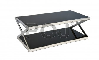 Alfino Double Glass Centre Table With Dark Shaded Color