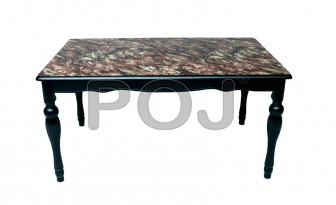 Nora Dining Table With Designer Top In Wooden Frame