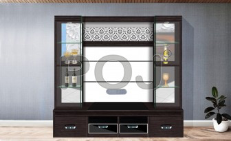 Lily Wall  Unit With Storage Drawers & Glass Shelves