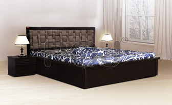 Skye Queen Size Bed With Cushioned Headboards And Storage