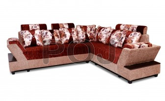 Banjo L Shape Sofa Set ( Fabric 8 Seater Sofa Set )