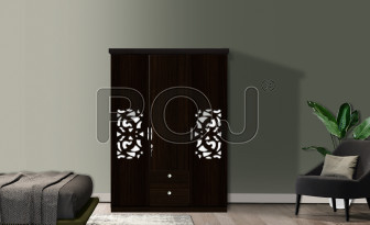 Sophia 3 Door Wardrobe With  Made From High-Quality MDF Board In Walnut Colour