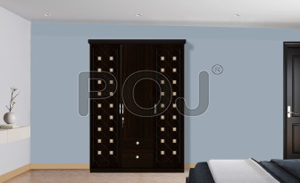 Malm 3 Door Wardrobe With 3d Pattern Design On Door