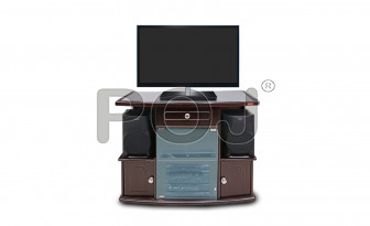 Engineered Wood Free Standing TV Unit In Walnut Finish