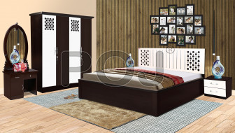 Cardno Bedroom Set Package With 4 Door Storage Cabinet